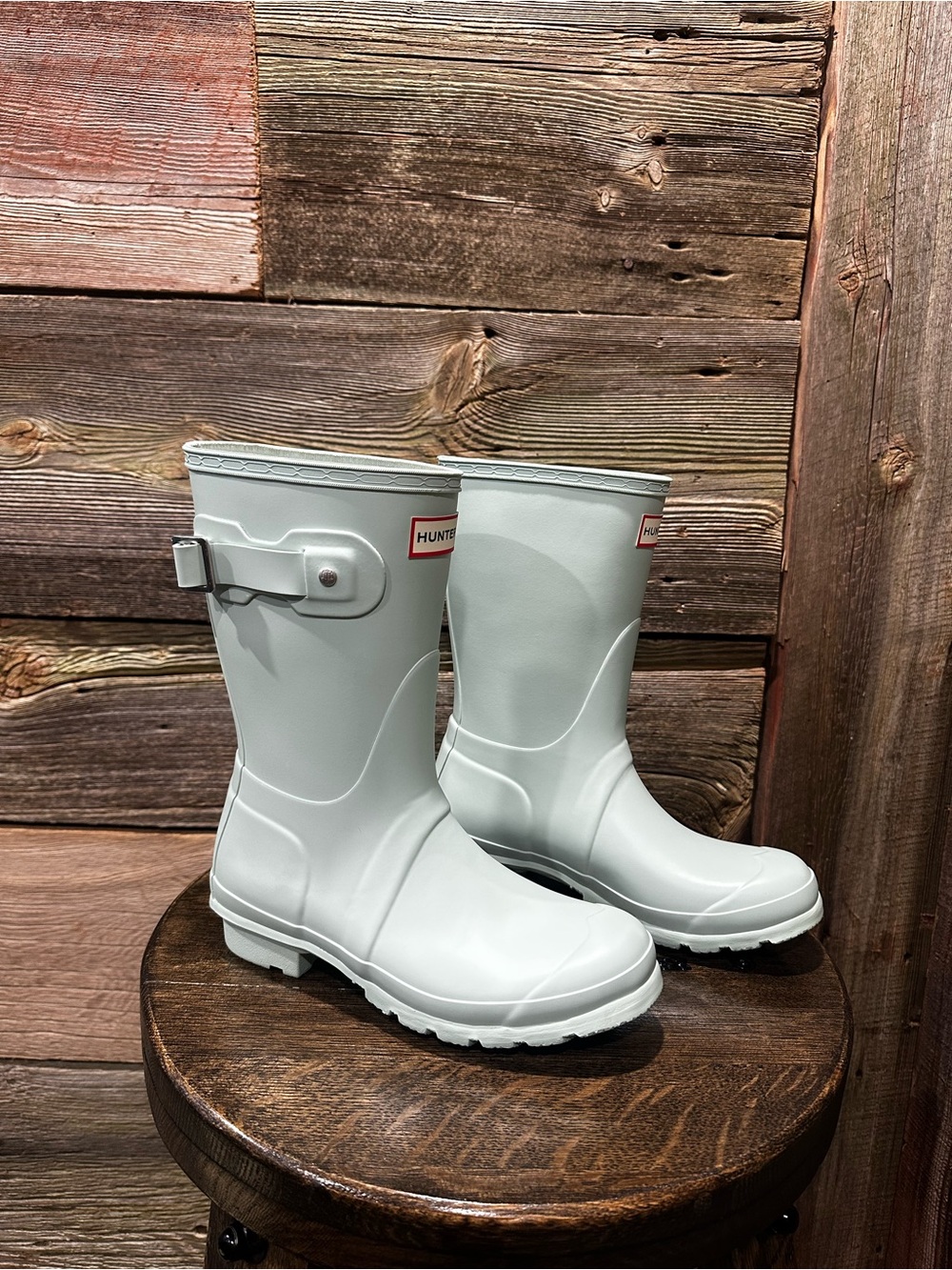 Hunter Women's Original Short Rain Boots Light Green Size 6 EUC